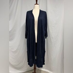 Poetry Fashion 100% Linen Open-Front Duster Cardigan